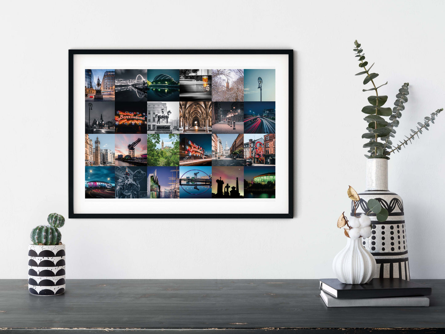 24 Photo Glasgow Collage Print