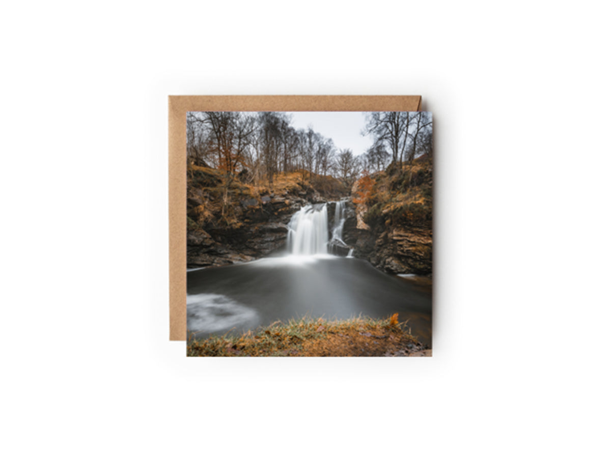 Falls of Falloch Greeting card 150x150mm Kunal Tewari Photography