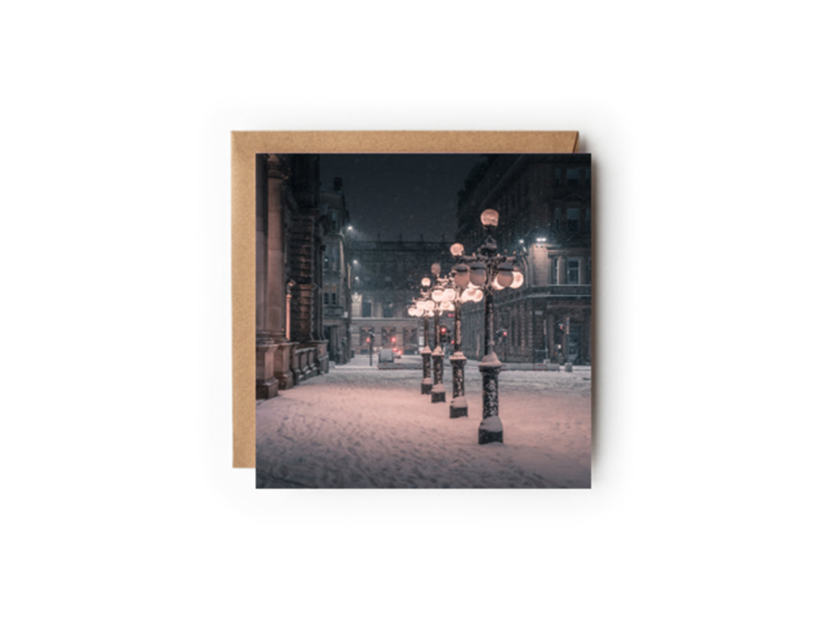 George Square Greeting card 150x150mm Kunal Tewari Photography
