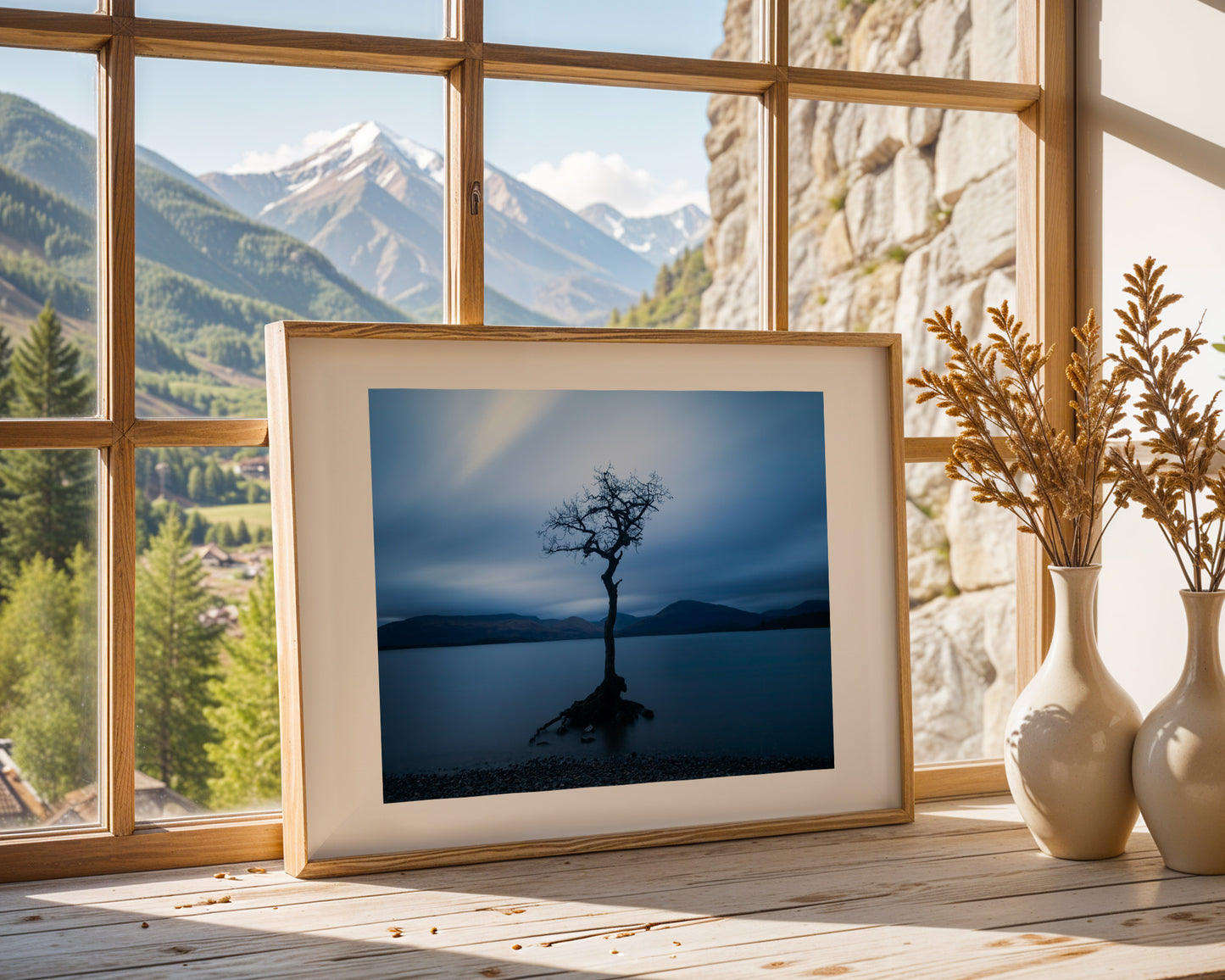 Lonely Tree, Milarrochy Bay, Loch Lomond, Scotland signed and mounted print - Kunal Tewari Photography
