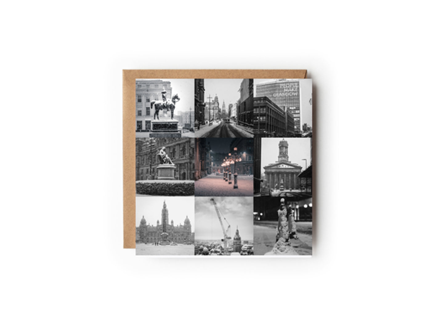 Frozen Glasgow collage Greeting card