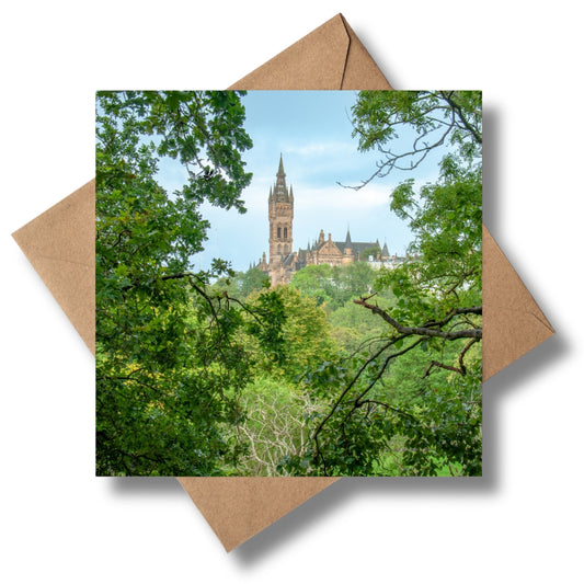 Serene view of University of Glasgow Greeting card - Kunal Tewari Photography