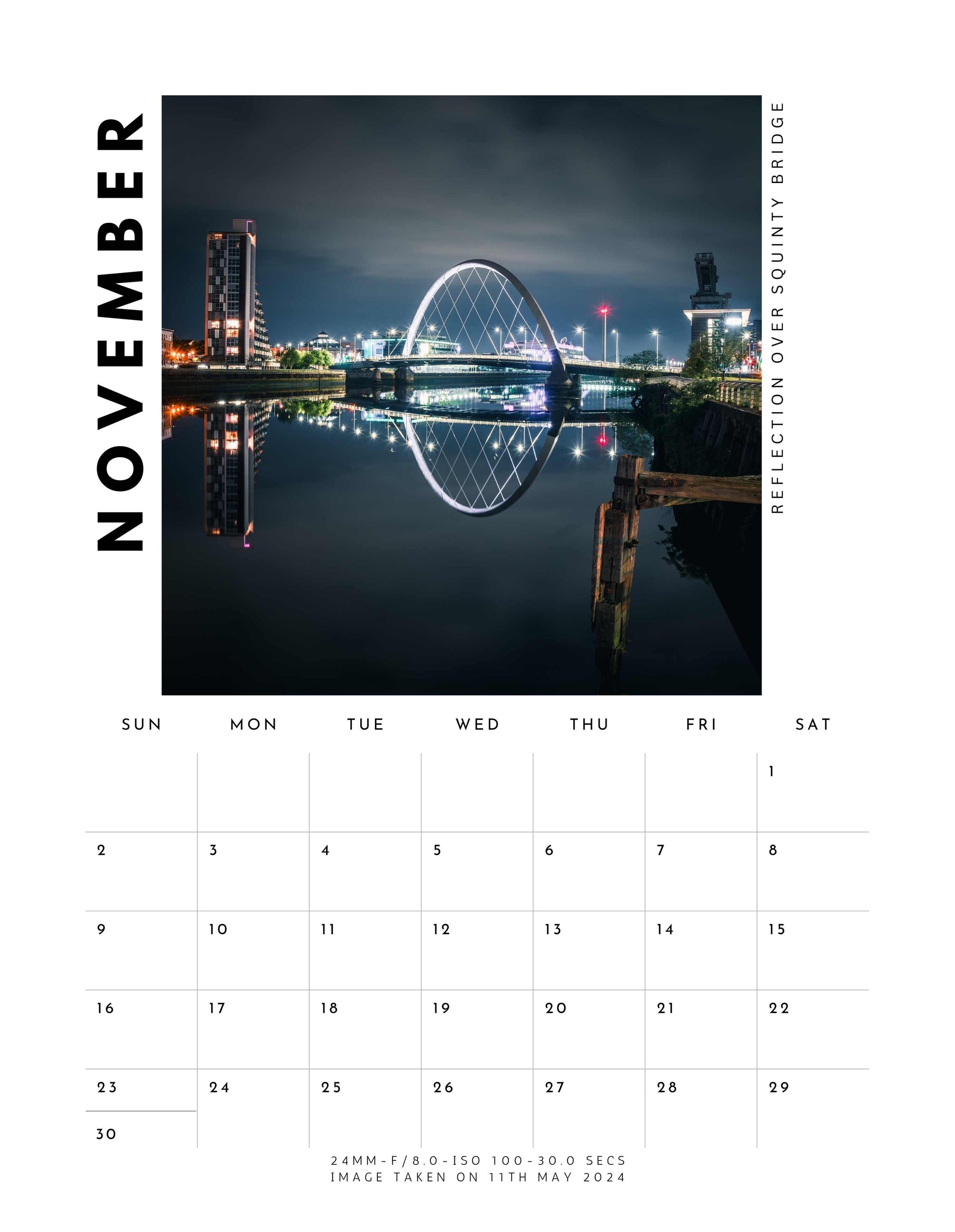 2025 Glasgow Calendar - Kunal Tewari Photography