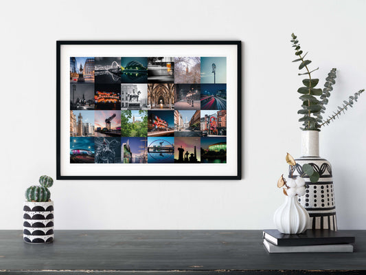 24 Photo Glasgow Collage Print