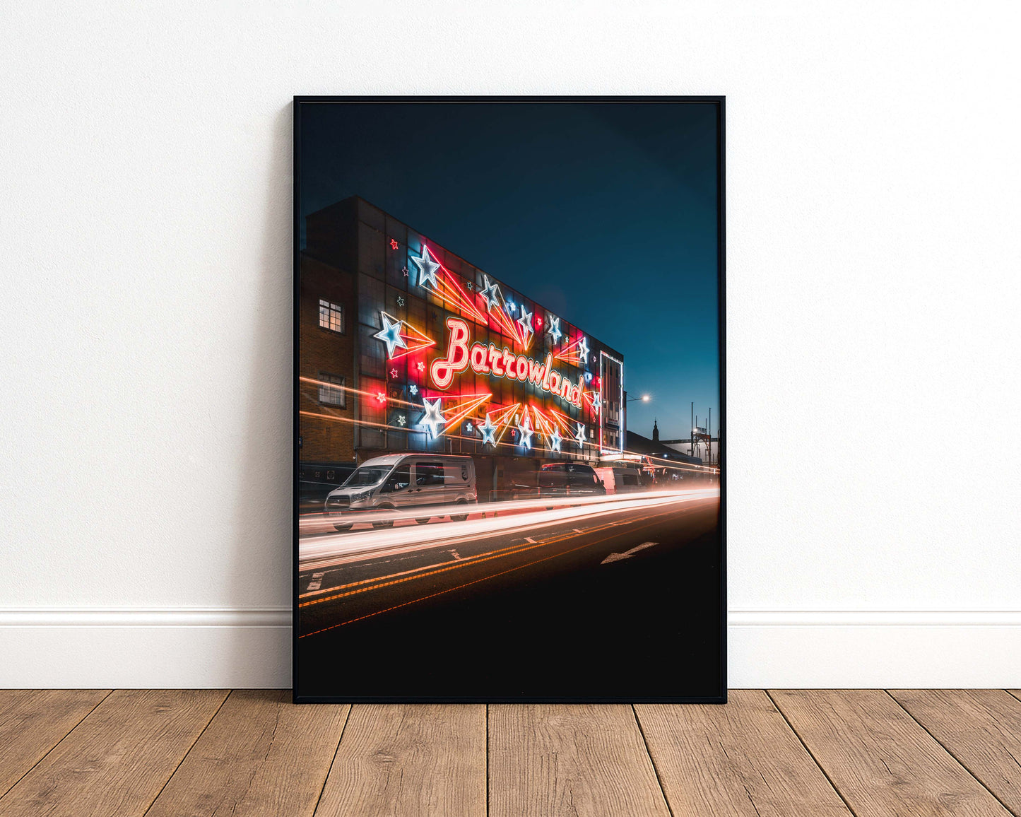 Barrowland, Glasgow light trails signed and mounted print