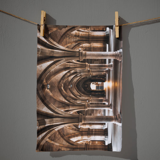Cloisters Towel-Glasgow Landmark Collection Kunal Tewari Photography