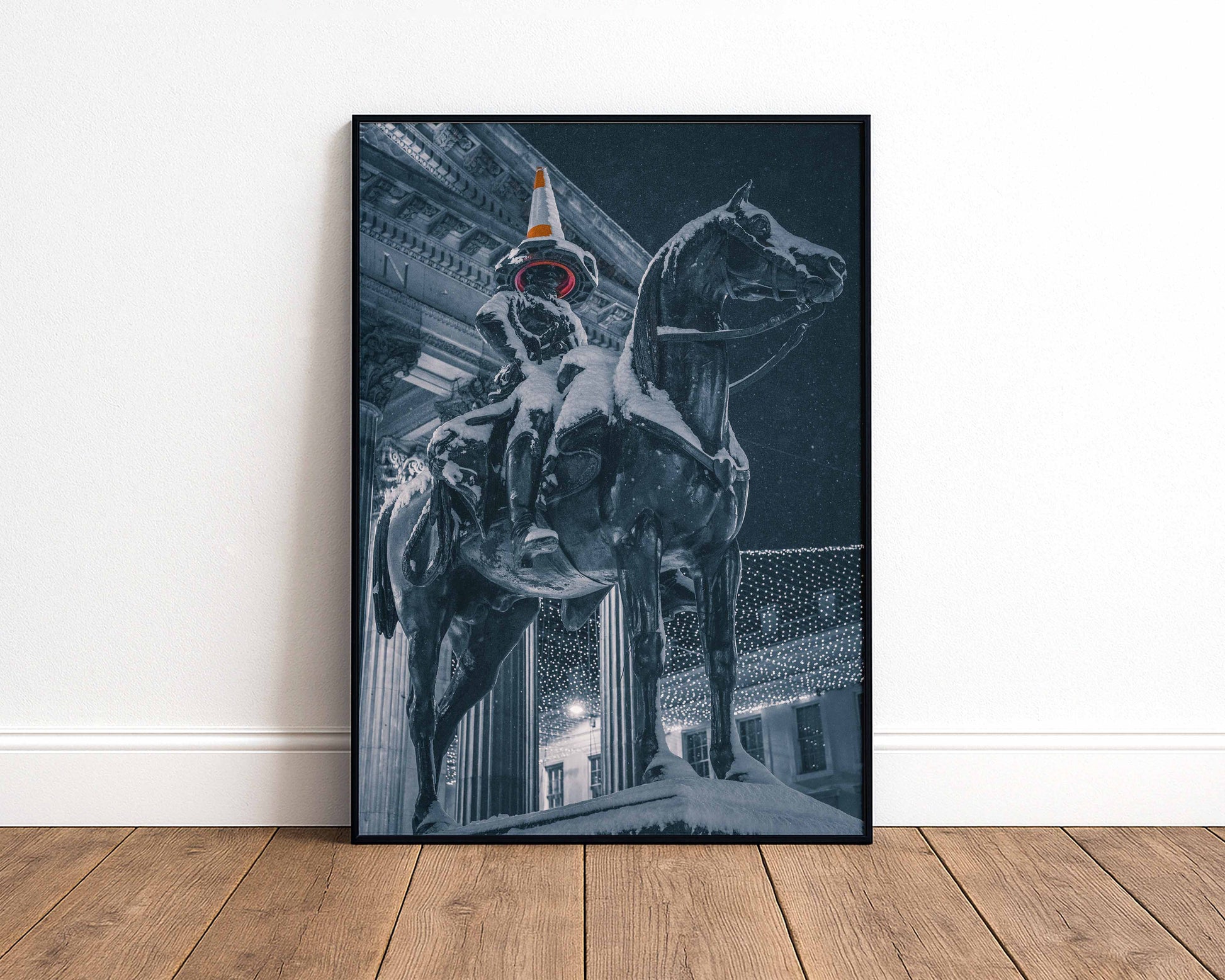 Duke of Wellington on snow patrol signed and mounted print Kunal Tewari Photography
