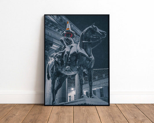 Duke of Wellington on snow patrol signed and mounted print Kunal Tewari Photography