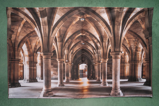Cloisters Towel-Glasgow Landmark Collection Kunal Tewari Photography