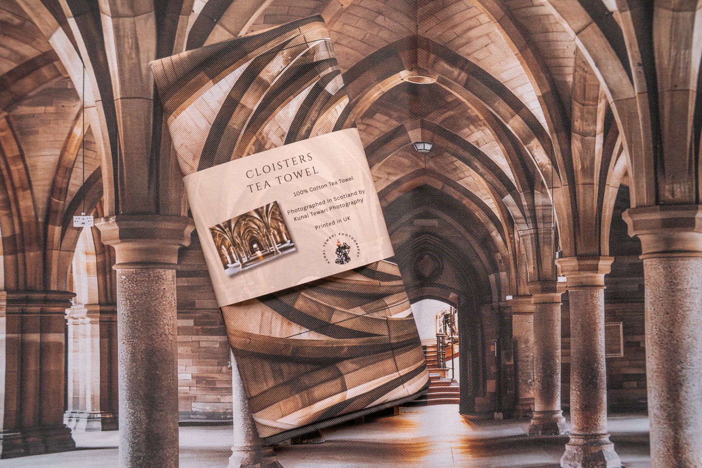 Cloisters Towel-Glasgow Landmark Collection Kunal Tewari Photography