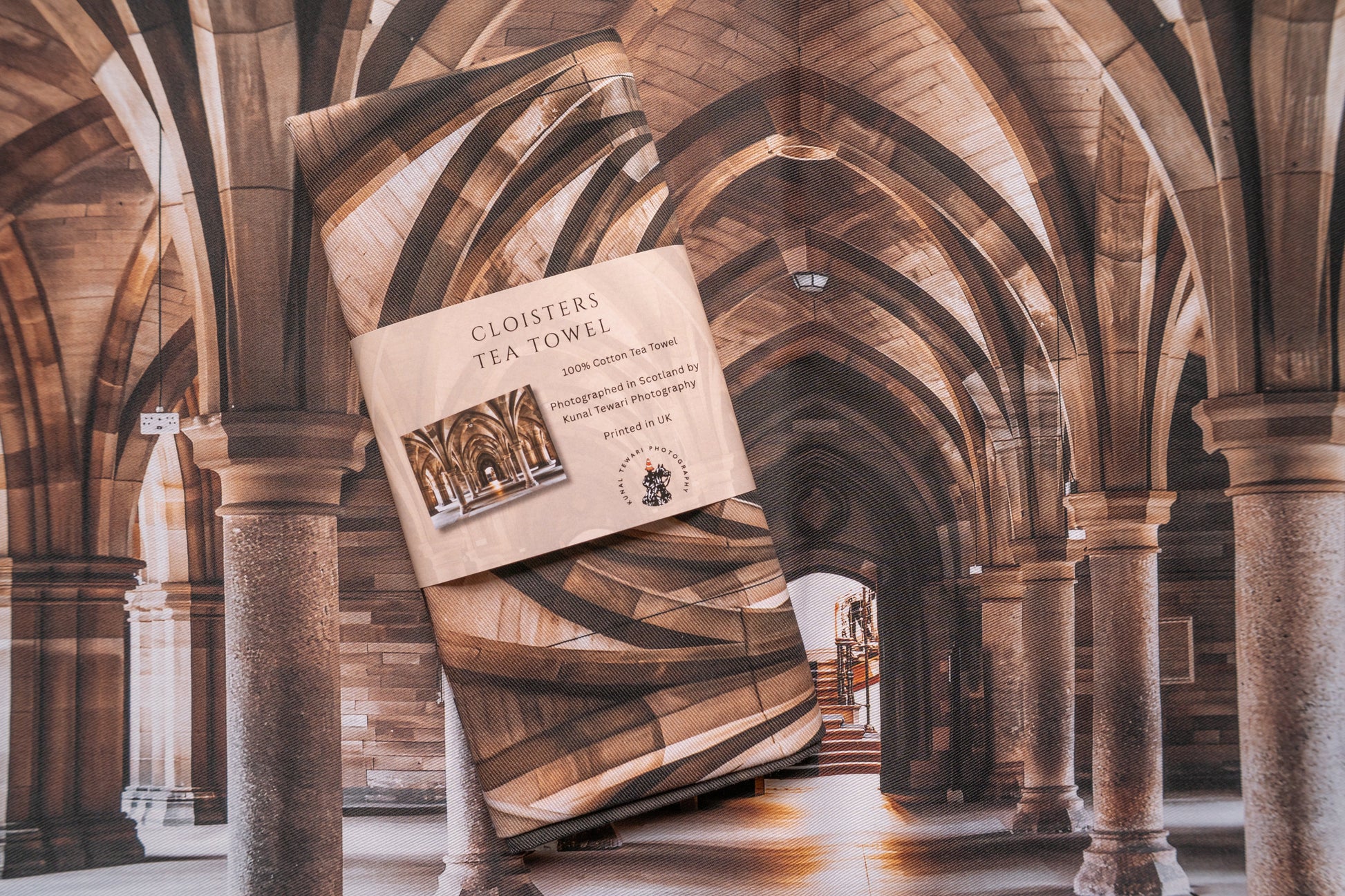 Cloisters Towel-Glasgow Landmark Collection Kunal Tewari Photography