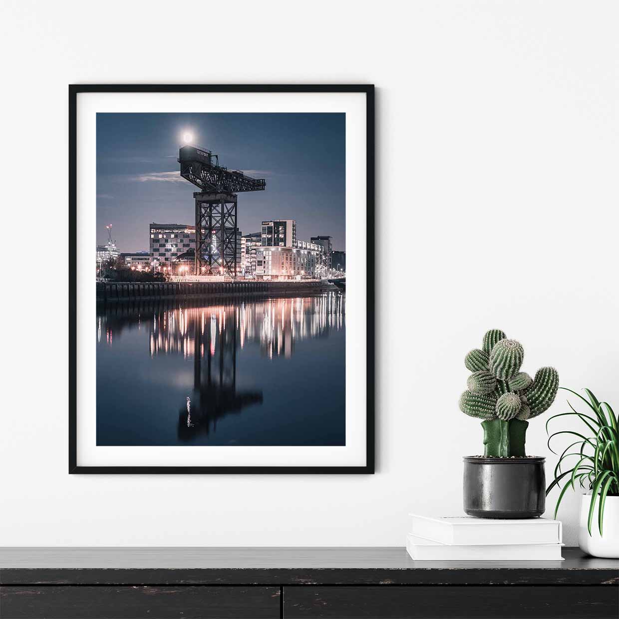 Finnieston crane, Glasgow signed and mounted print