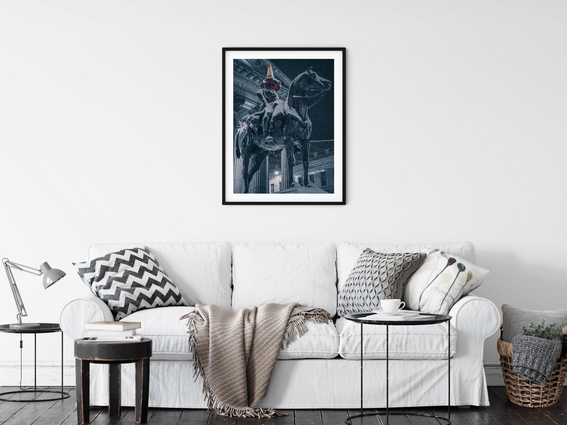 Duke of Wellington on Snow Patrol – Colour Glasgow Photography Print | Funny Glasgow Gift | Scotland Wall Art Kunal Tewari Photography