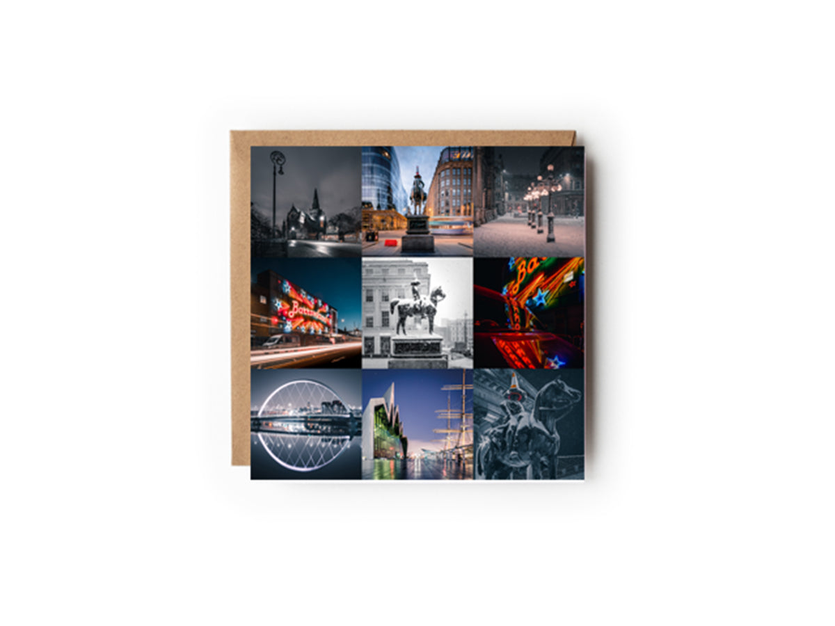 Glasgow Greeting cards 150mm x 150mm - Kunal Tewari Photography