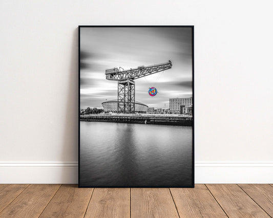 Glasgow Rose on Finnieston Crane – Glasgow Commonwealth Games 2026 Photography Print, River Clyde Wall Art Kunal Tewari Photography