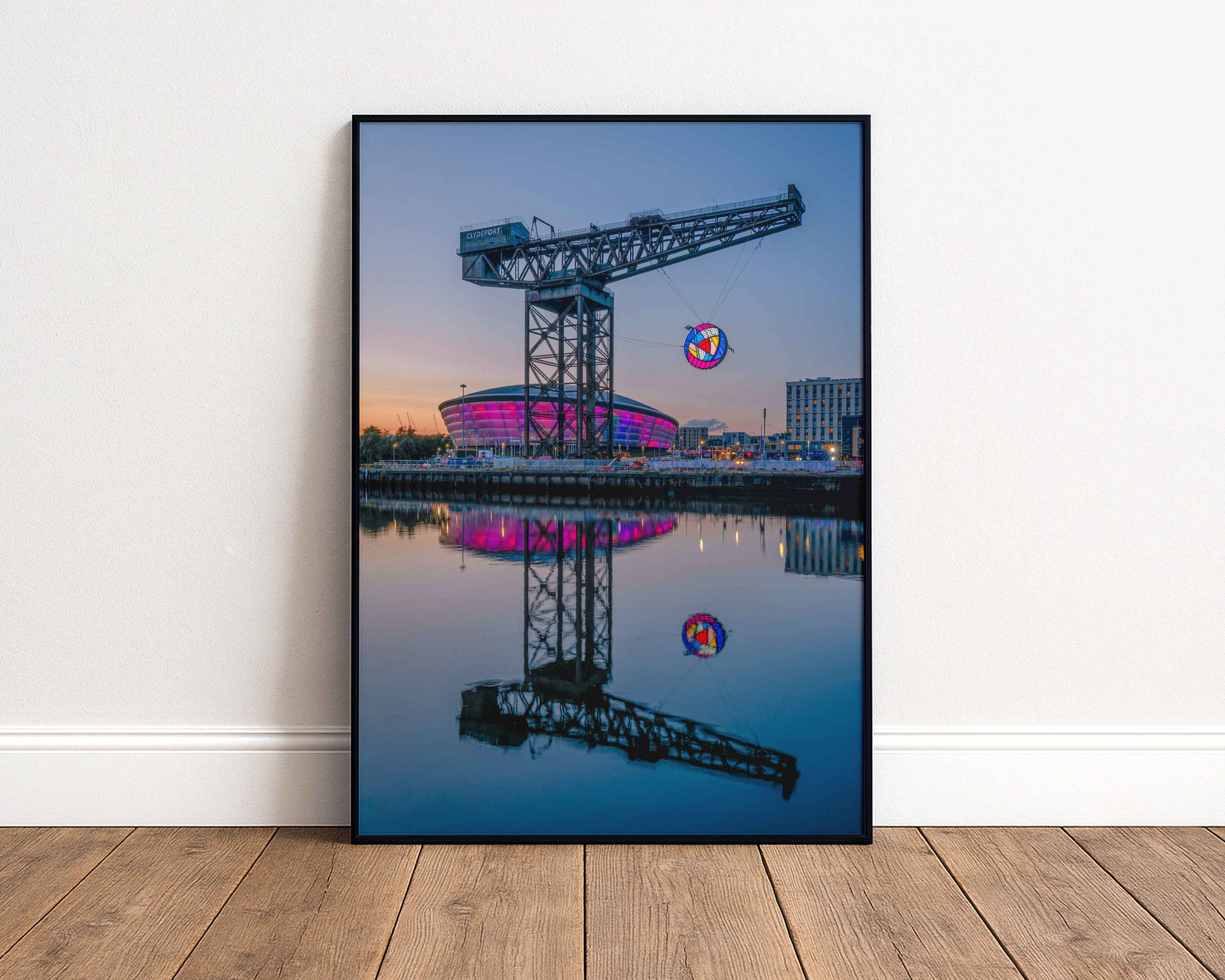 Glasgow Rose at Sunset – Finnieston Crane Glasgow Photography Print, River Clyde Wall Art Kunal Tewari Photography