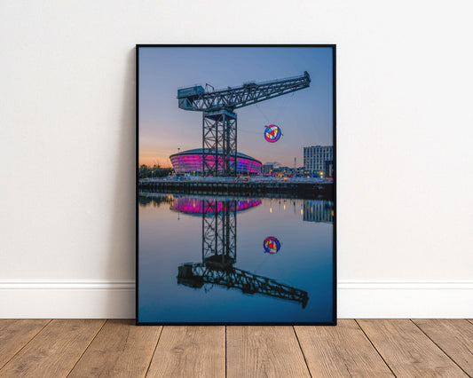 Glasgow Rose at Sunset – Finnieston Crane Glasgow Photography Print, River Clyde Wall Art Kunal Tewari Photography
