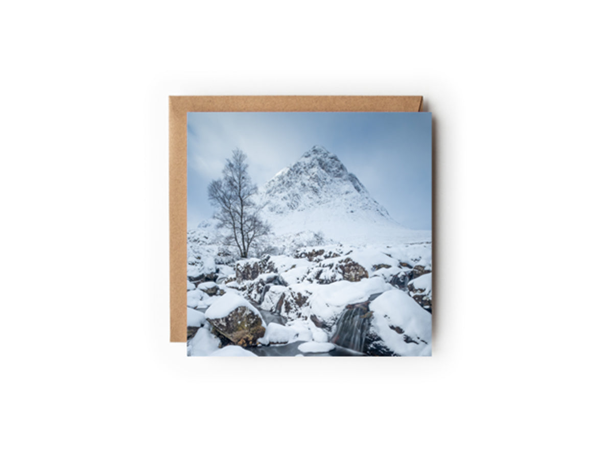 Glencoe in Winter Greeting card 150x150mm Kunal Tewari Photography