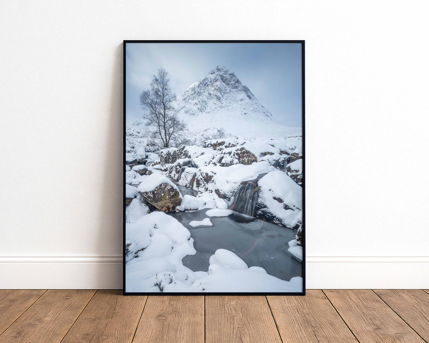Buachaille Etive Mòr in Snow – Winter Glencoe Photography Print, Scottish Highlands Wall Art Kunal Tewari Photography