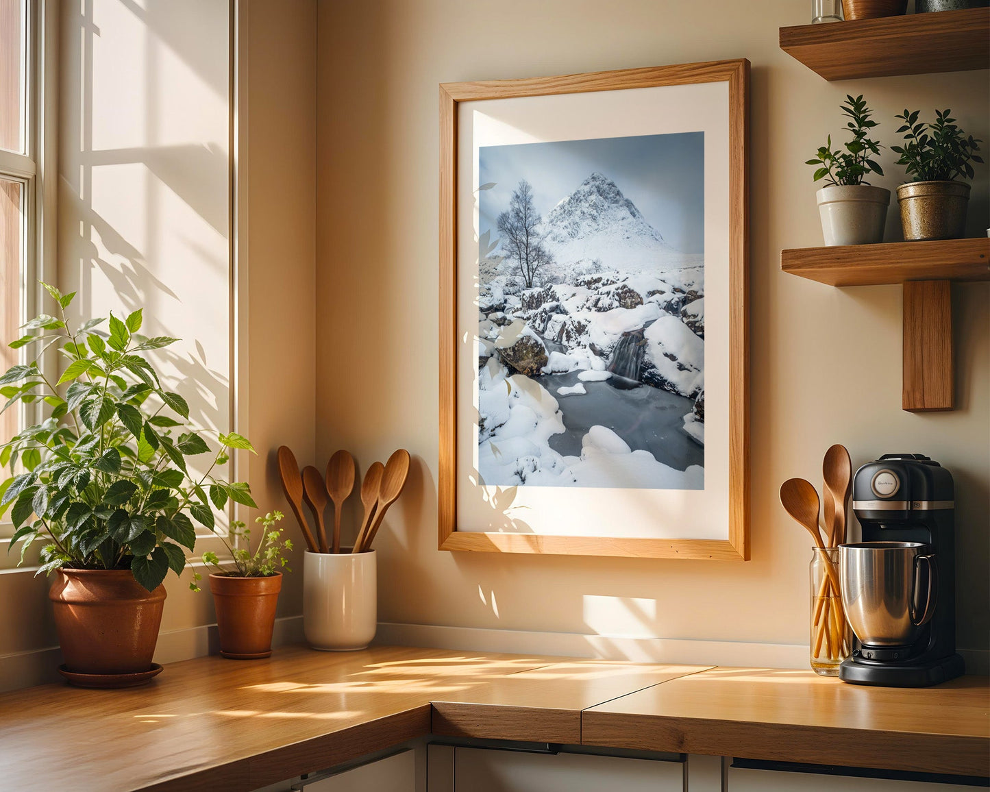 Buachaille Etive Mòr in Snow – Winter Glencoe Photography Print, Scottish Highlands Wall Art Kunal Tewari Photography