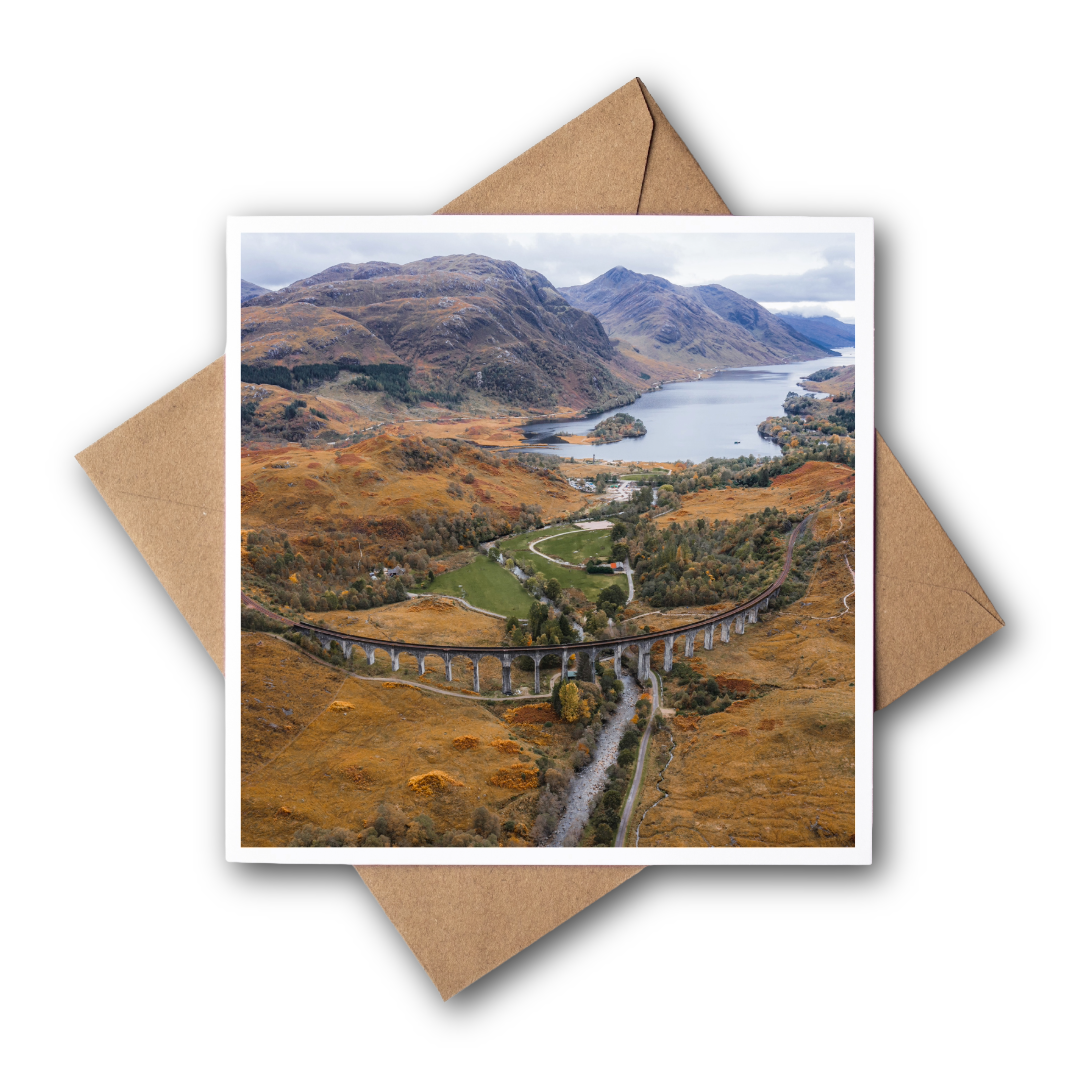 Glenfinnan Viaduct, Scotland Greeting Card – Fine Art Photography | 150 × 150 mm Kunal Tewari Photography