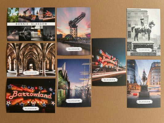 Glasgow Postcard Set (8 Pack) – A6 Photo Prints Kunal Tewari Photography