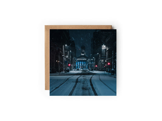 Chilly Night Ingram street Greeting card - Kunal Tewari Photography