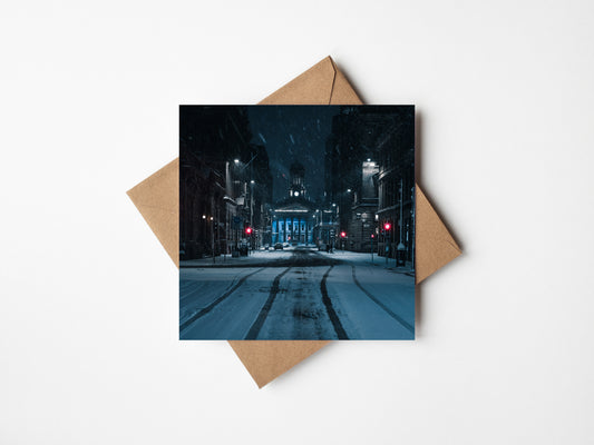 Chilly Night Ingram street Greeting card