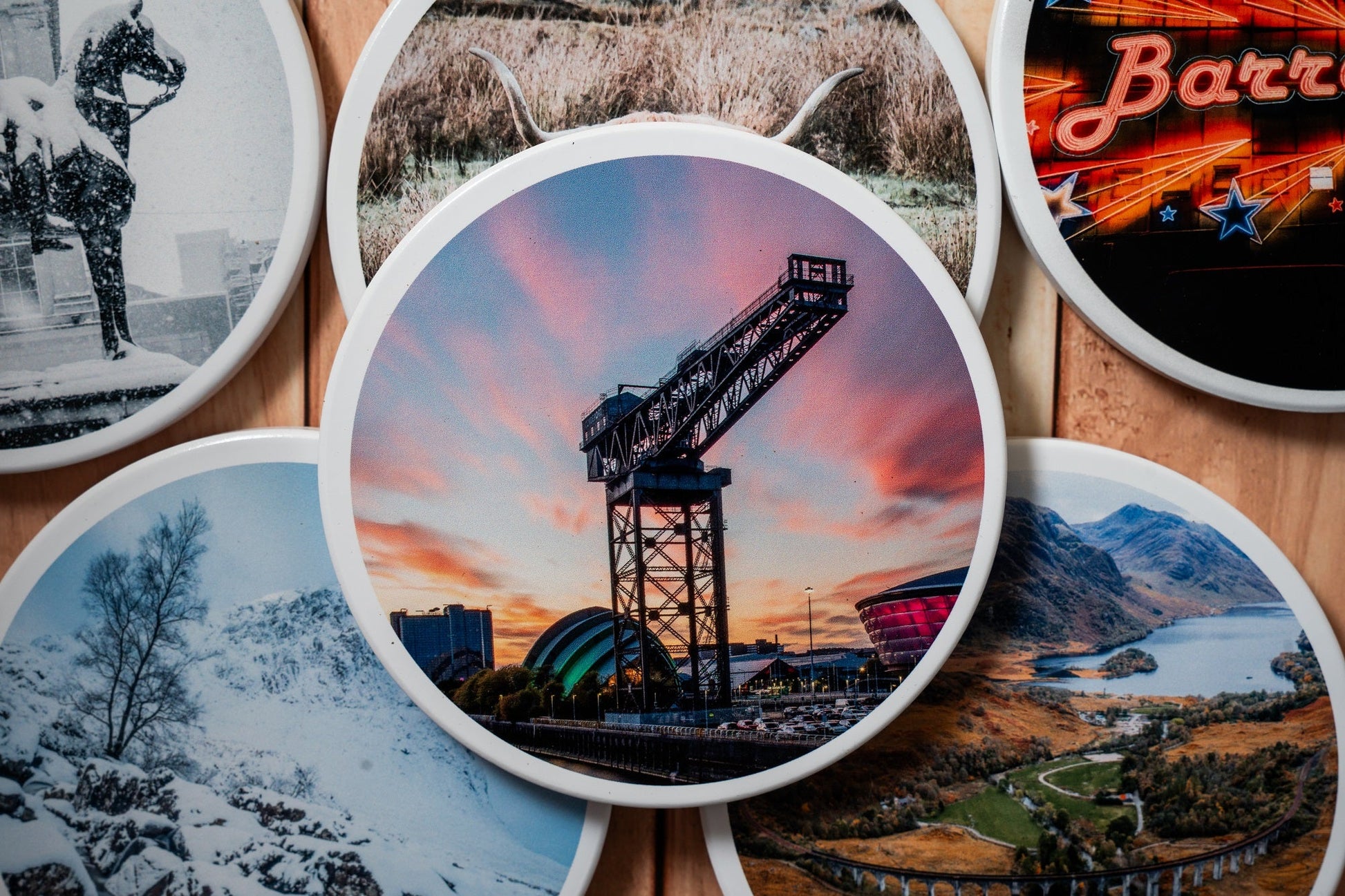 Scotland Photography Ceramic Coaster | Cork Backed | Scottish Souvenir | 10cm Kunal Tewari Photography
