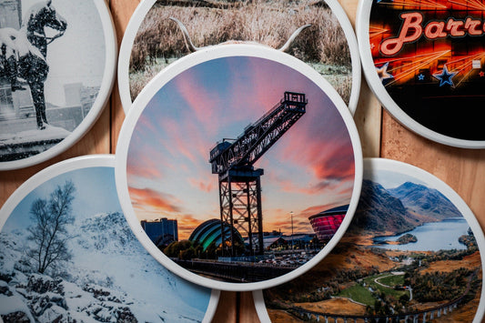 Scotland Photography Ceramic Coaster | Cork Backed | Scottish Souvenir | 10cm Kunal Tewari Photography