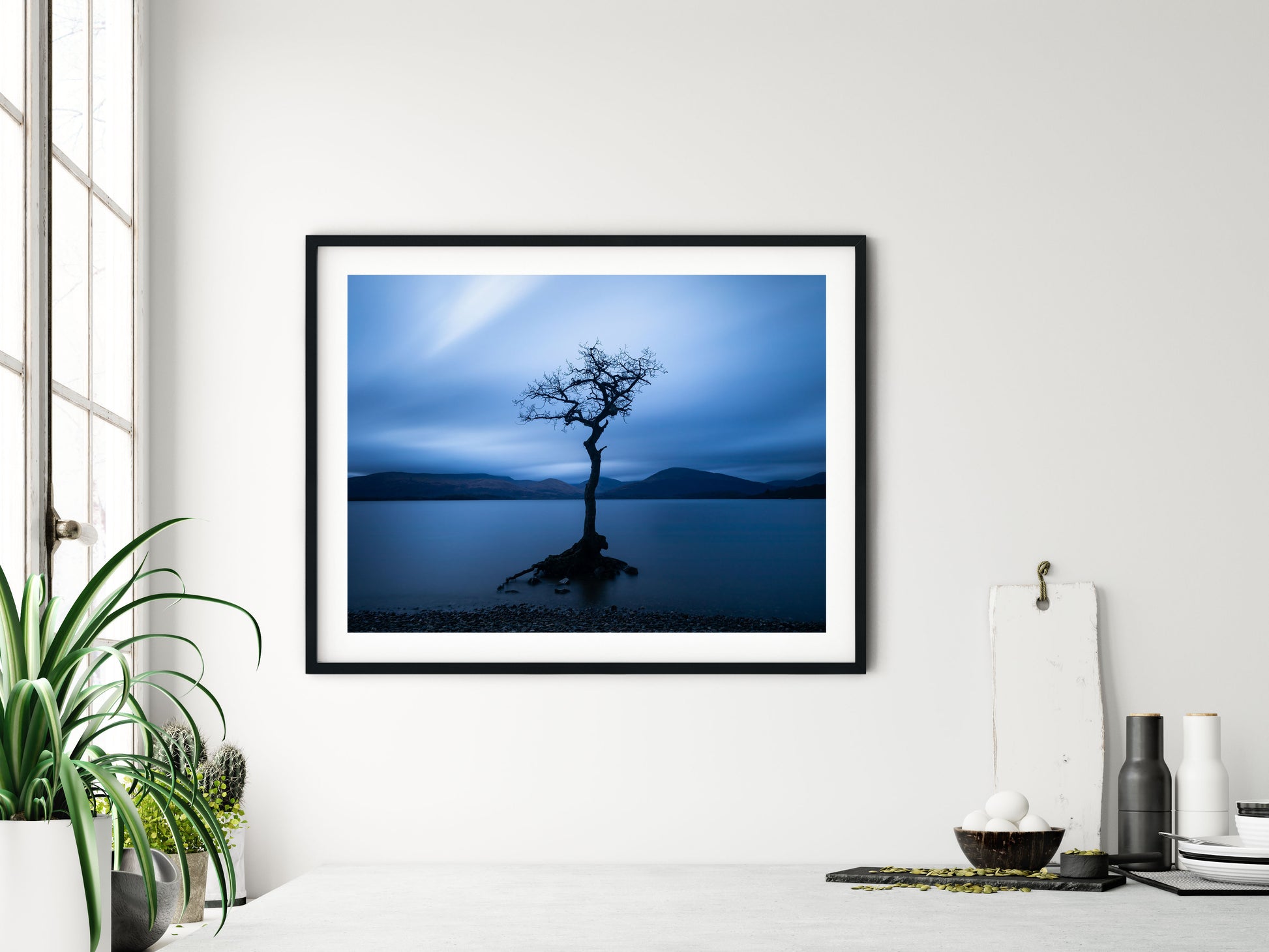 Lonely Tree, Milarrochy Bay, Loch Lomond, Scotland signed and mounted print - Kunal Tewari Photography