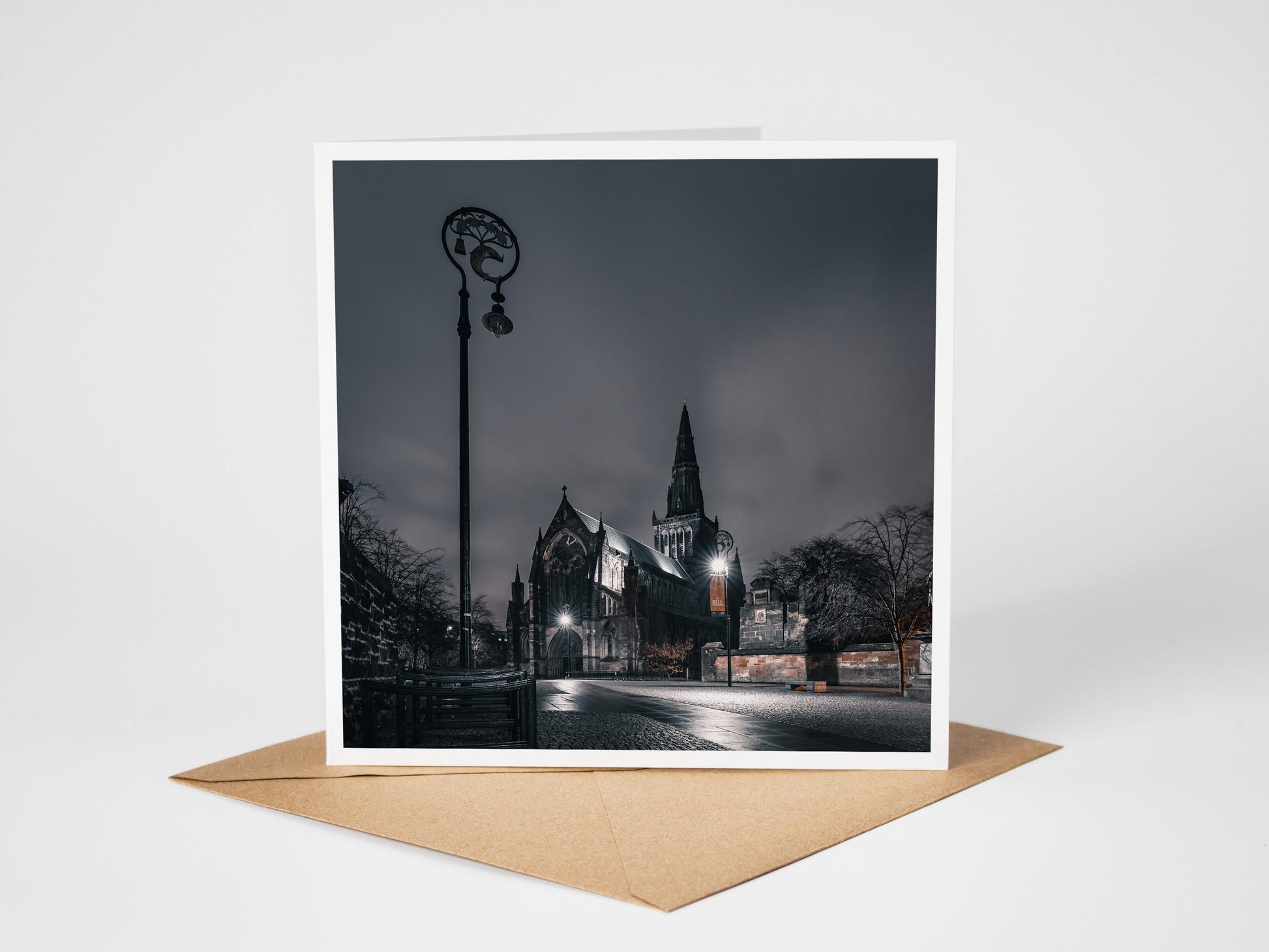 Glasgow Cathedral, Glasgow Greeting Card – Fine Art Photography | 150 × 150 mm Kunal Tewari Photography