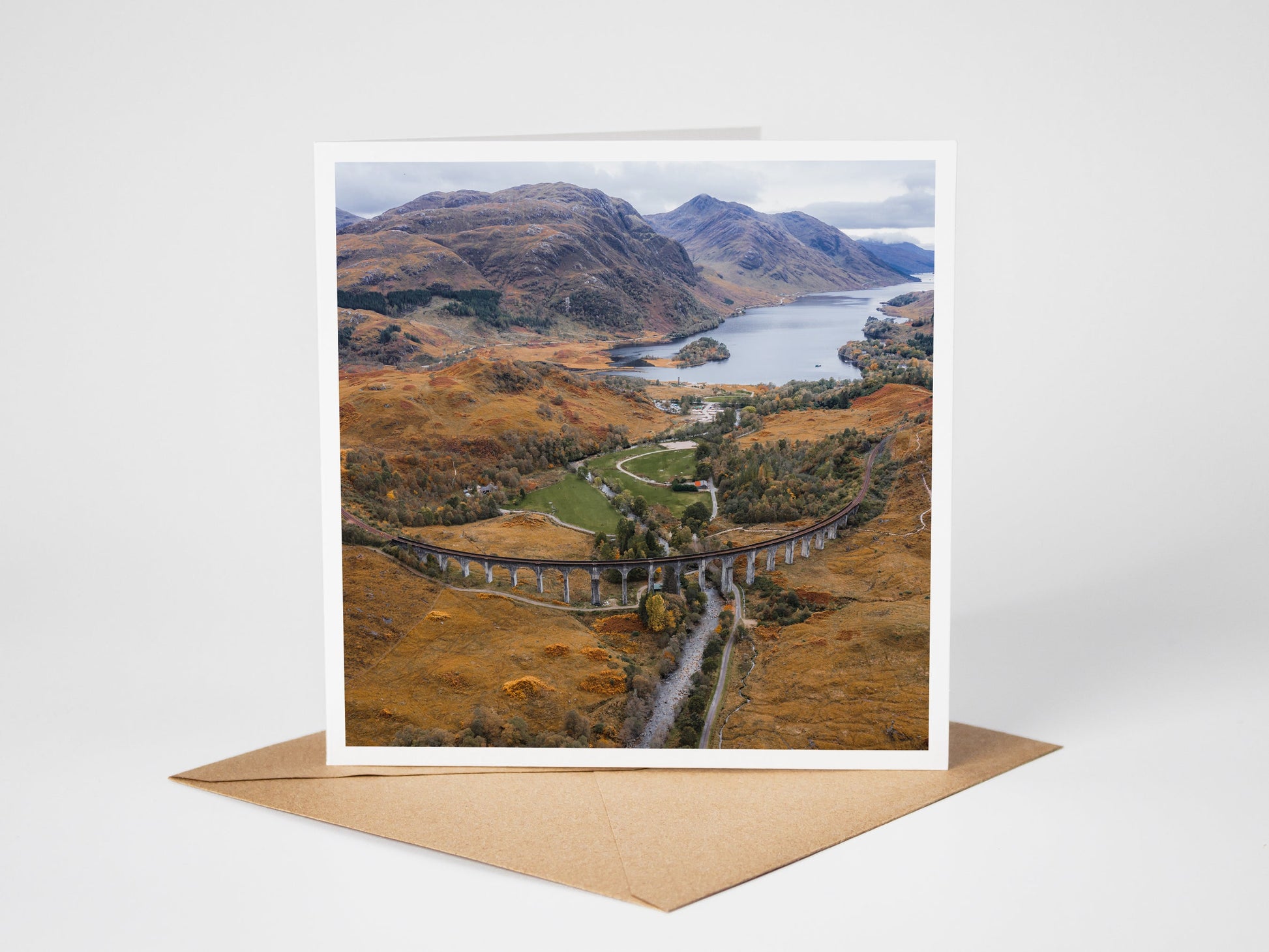 Glenfinnan Viaduct, Scotland Greeting Card – Fine Art Photography | 150 × 150 mm Kunal Tewari Photography