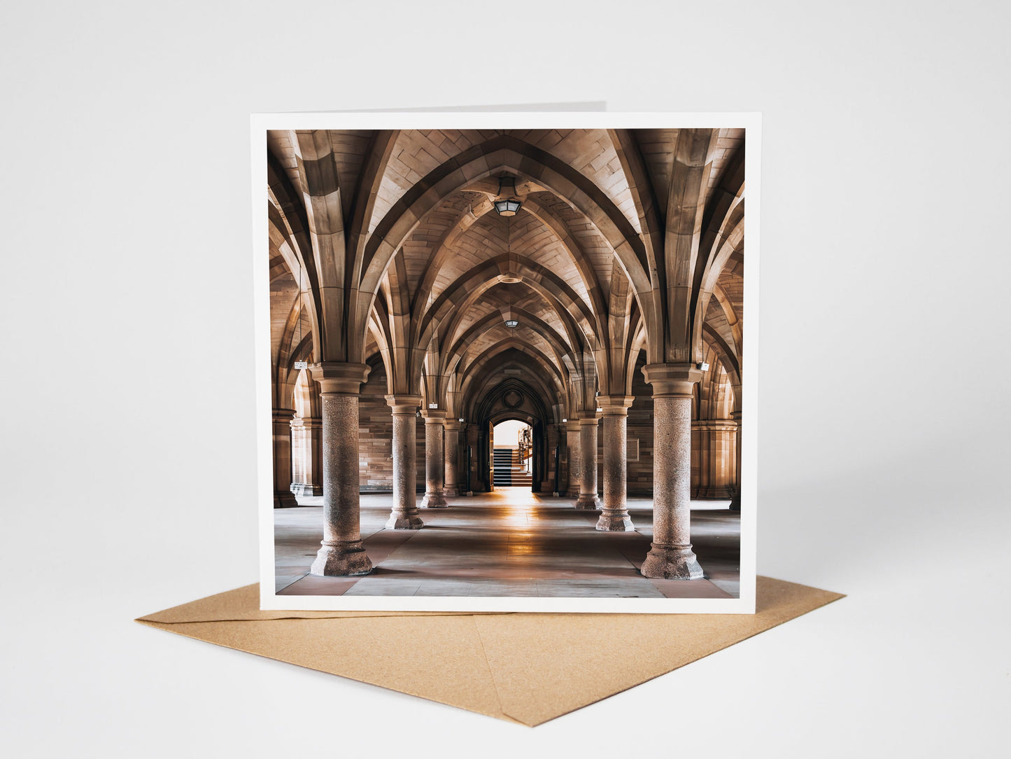 Cloisters, Glasgow Greeting Card – Fine Art Photography | 150 × 150 mm Kunal Tewari Photography