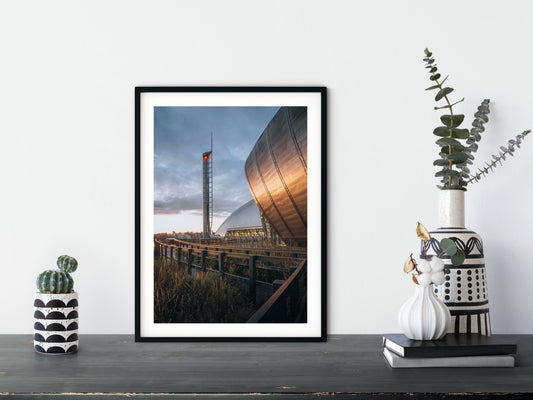 A serene sunset view from Science centre print
