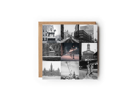 Frozen Glasgow collage Greeting card