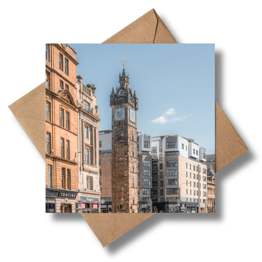 Tolbooth Steeple Glasgow Greeting card - Kunal Tewari Photography