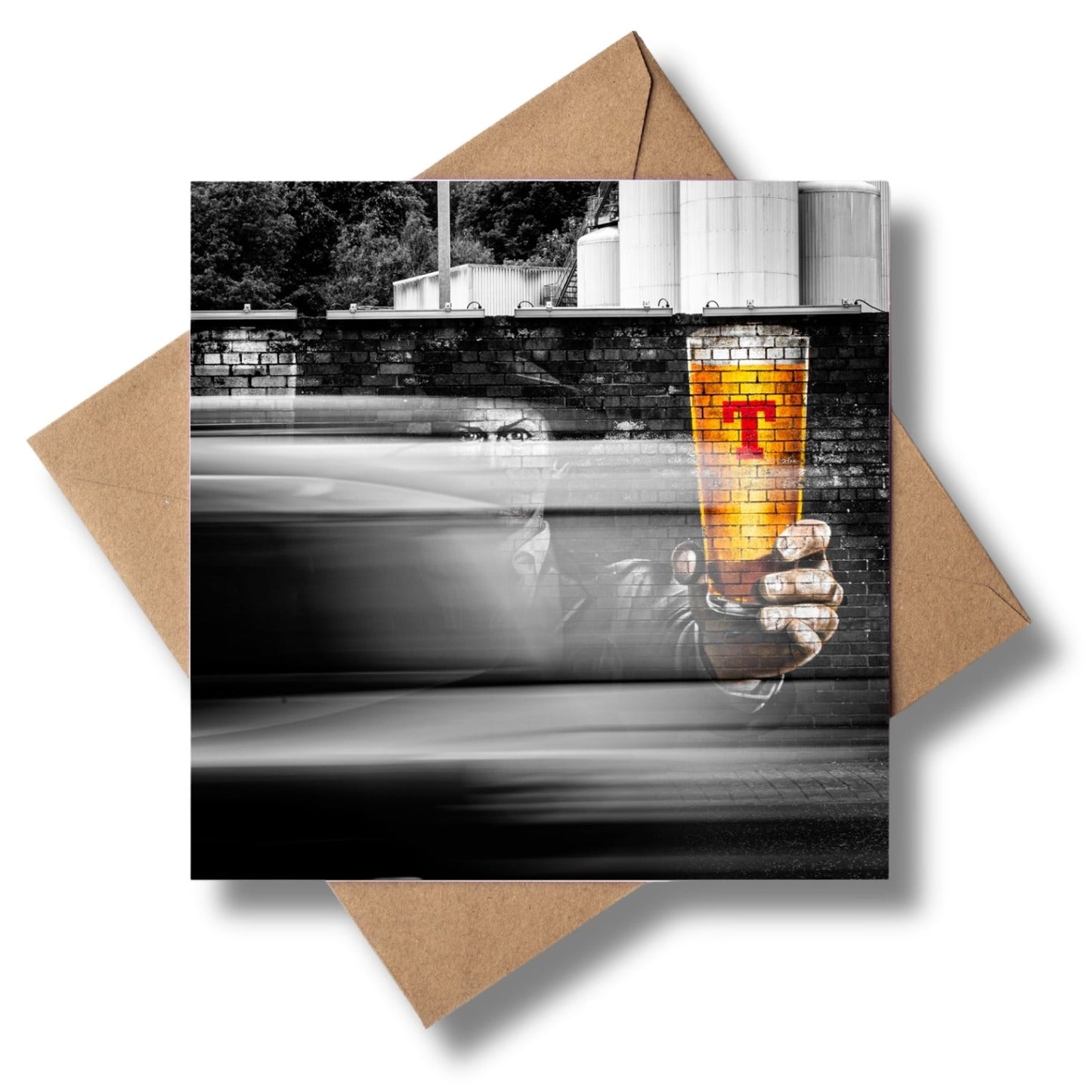 Tennent's slow shutter Greeting card 150x150mm Kunal Tewari Photography