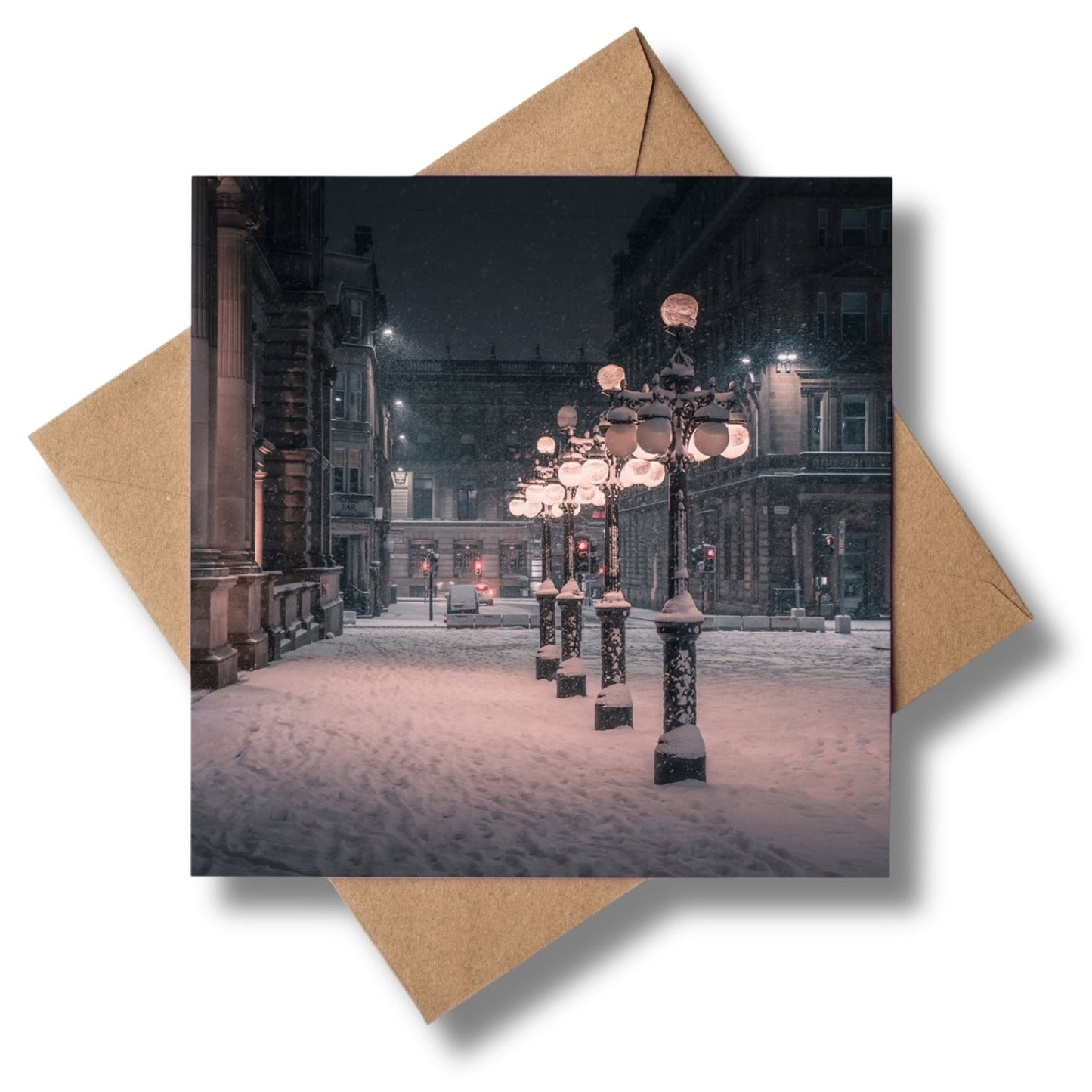 George Square Greeting card 150x150mm Kunal Tewari Photography