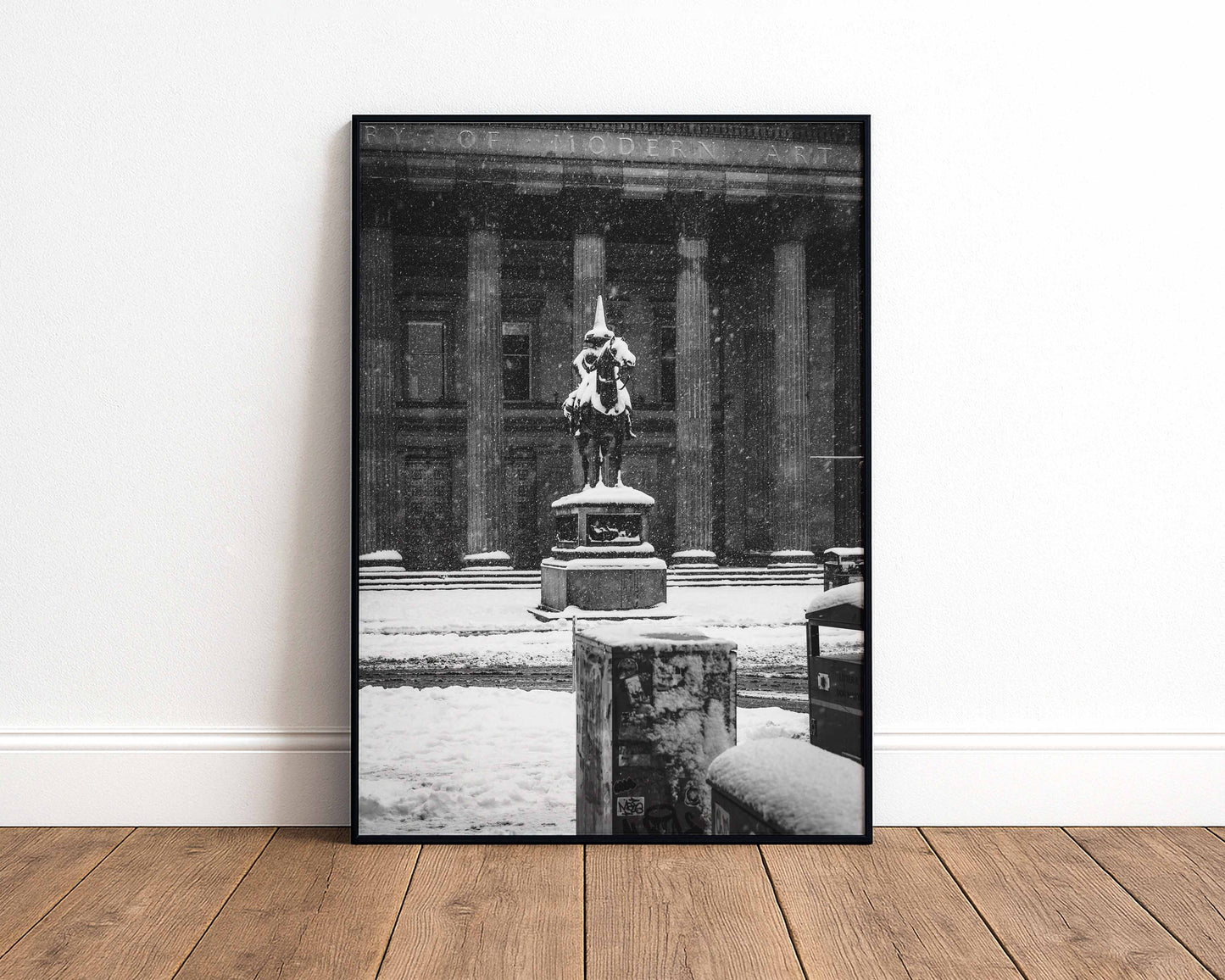 The Duke and his Frozen cone in monochrome signed and mounted print Kunal Tewari Photography