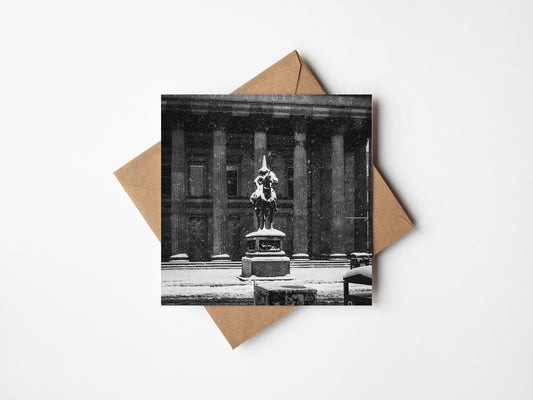 Frozen Duke B&W Greeting card