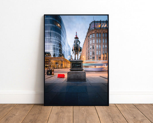 Glasgow at Dusk: Iconic Statue Print Kunal Tewari Photography