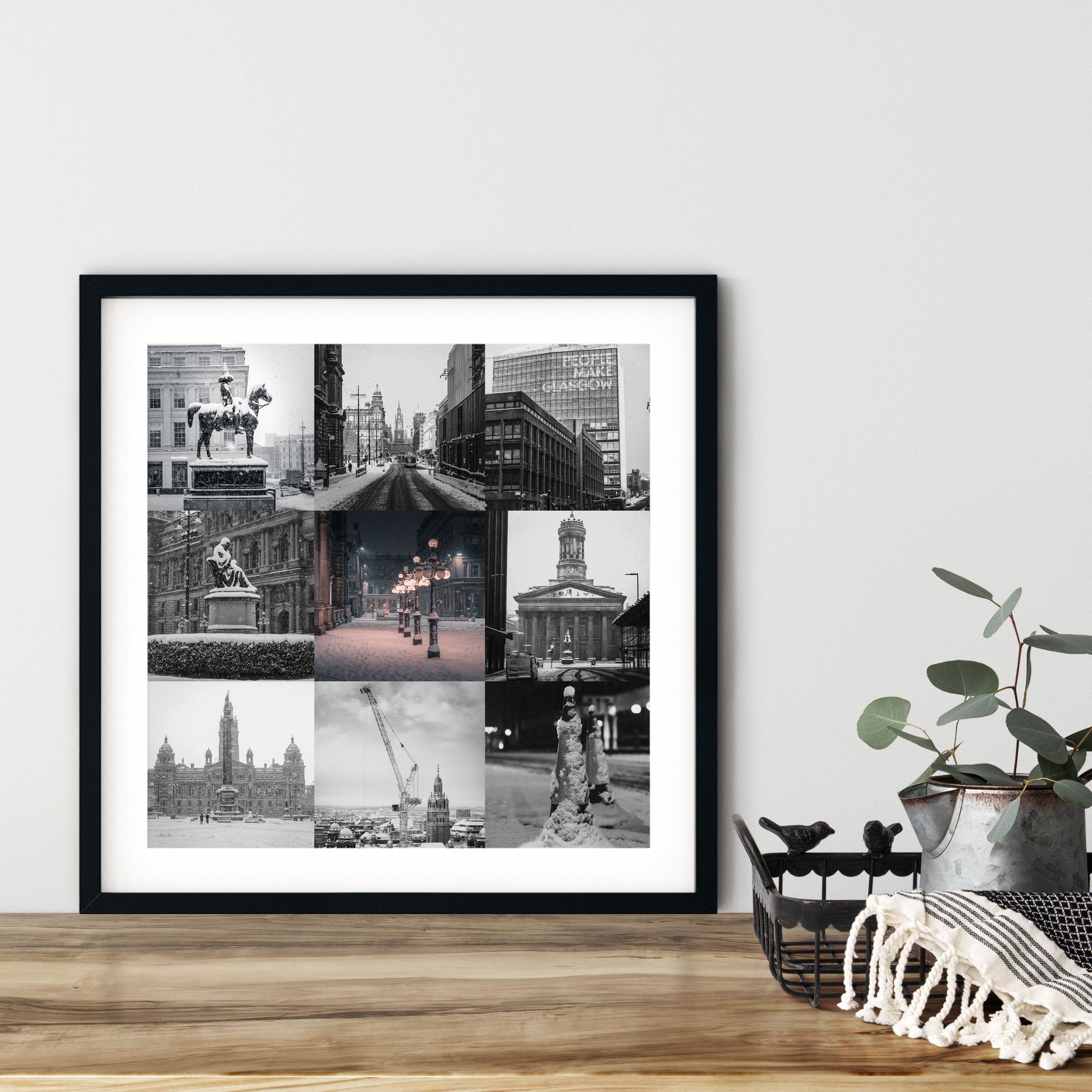 Glasgow City Centre Monochrome special edition collage print - Kunal Tewari Photography