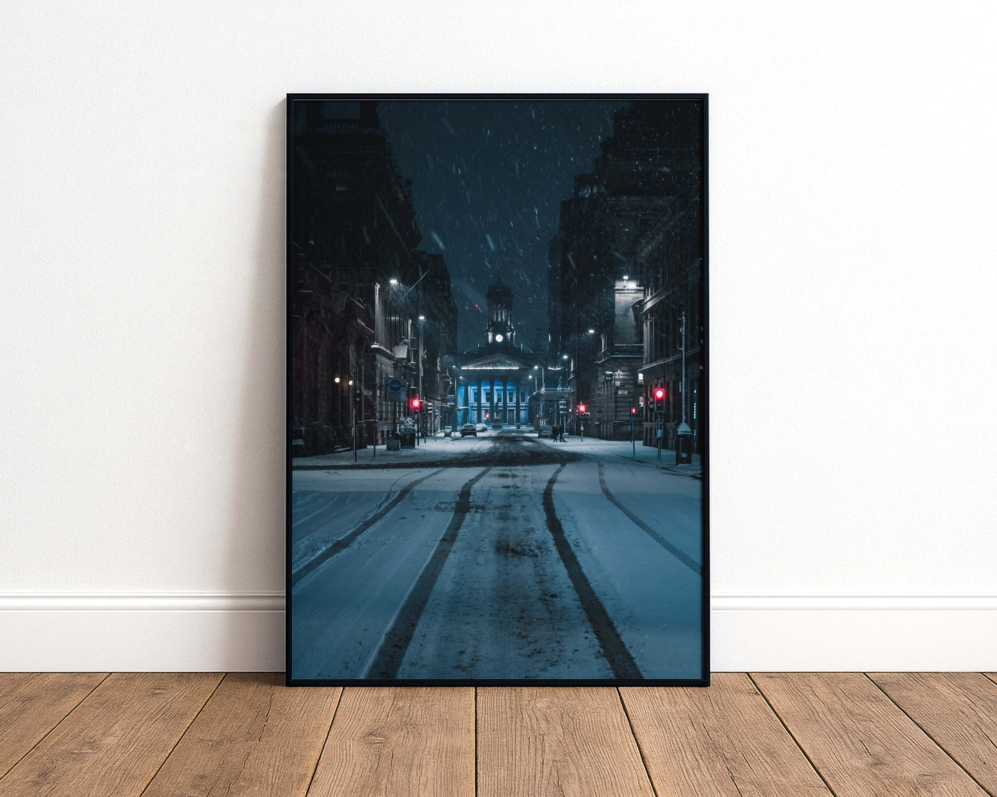 A Chilly Night at Ingram Street, Glasgow Signed and Mounted Print