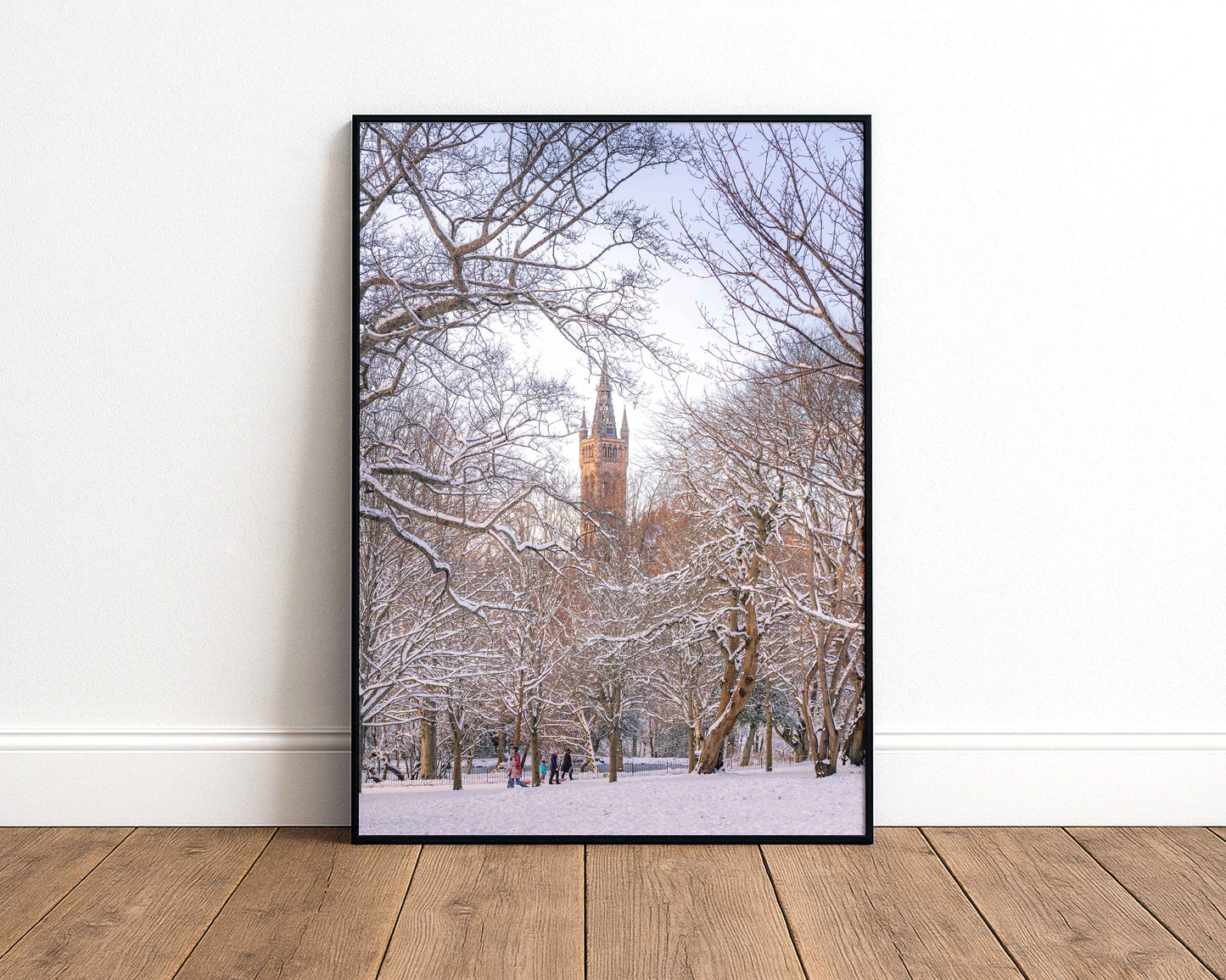 Glasgow University in Winter Silence signed and mounted print Kunal Tewari Photography