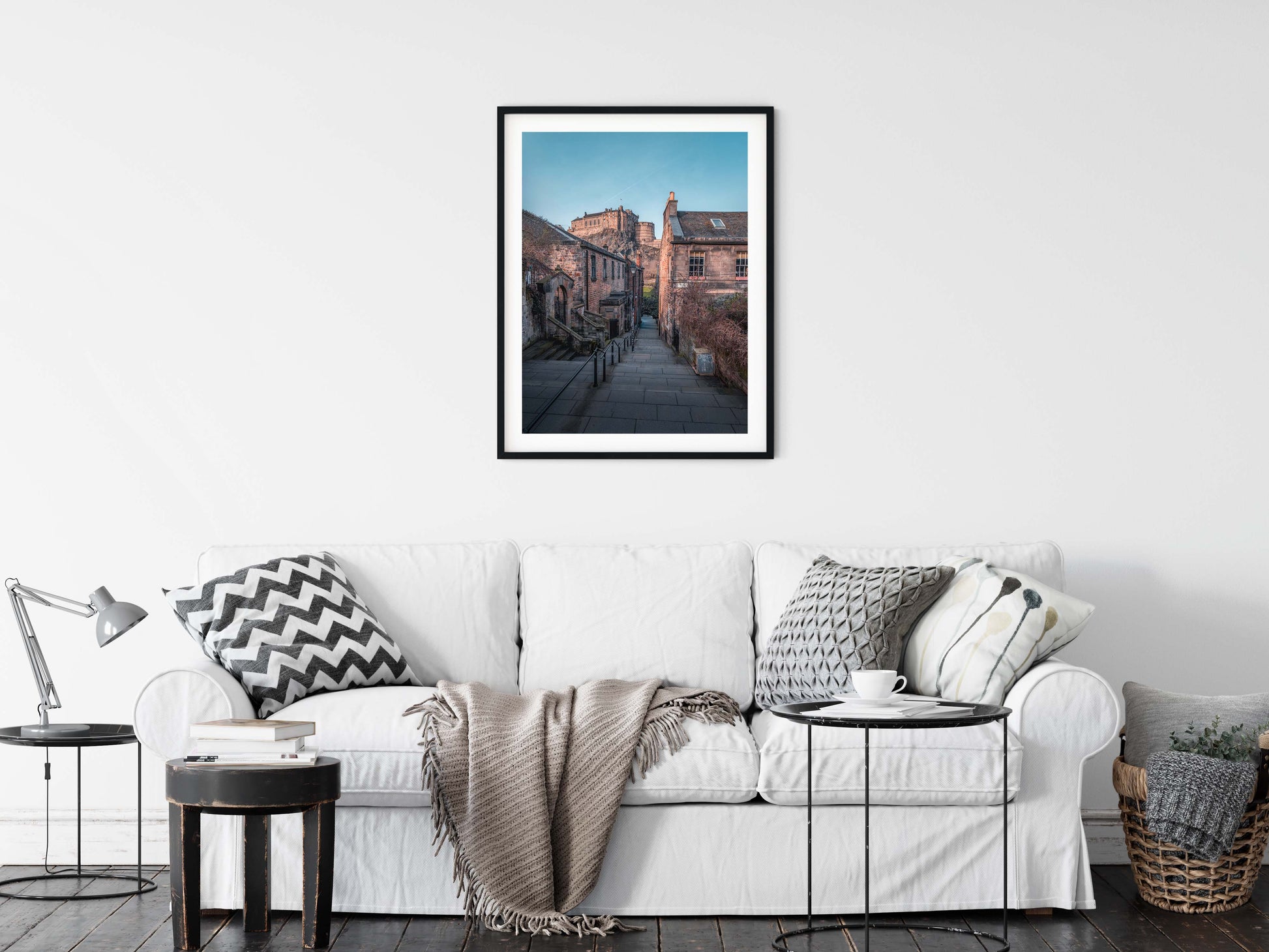: Edinburgh Castle Print | View from Vennel Steps | Edinburgh Gift | Scotland Wall Art | Scottish Photography Home Decor | Housewarming Kunal Tewari Photography